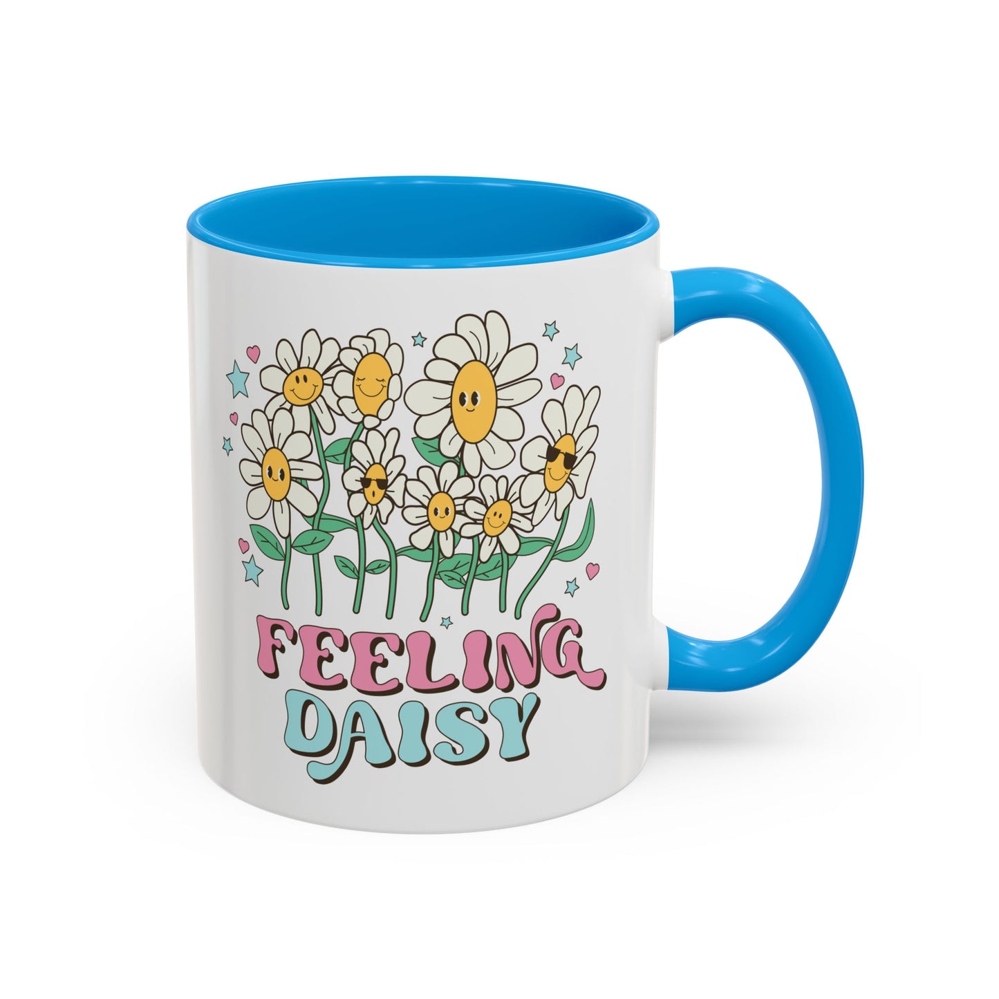Feeling Daisy – Groovy Floral Accent Mug (11oz/15oz)