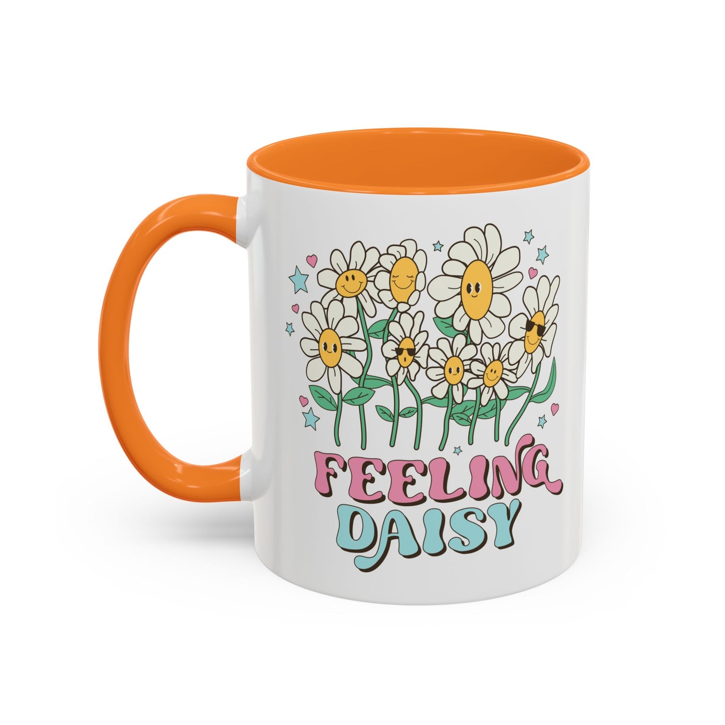 Feeling Daisy – Groovy Floral Accent Mug (11oz/15oz)