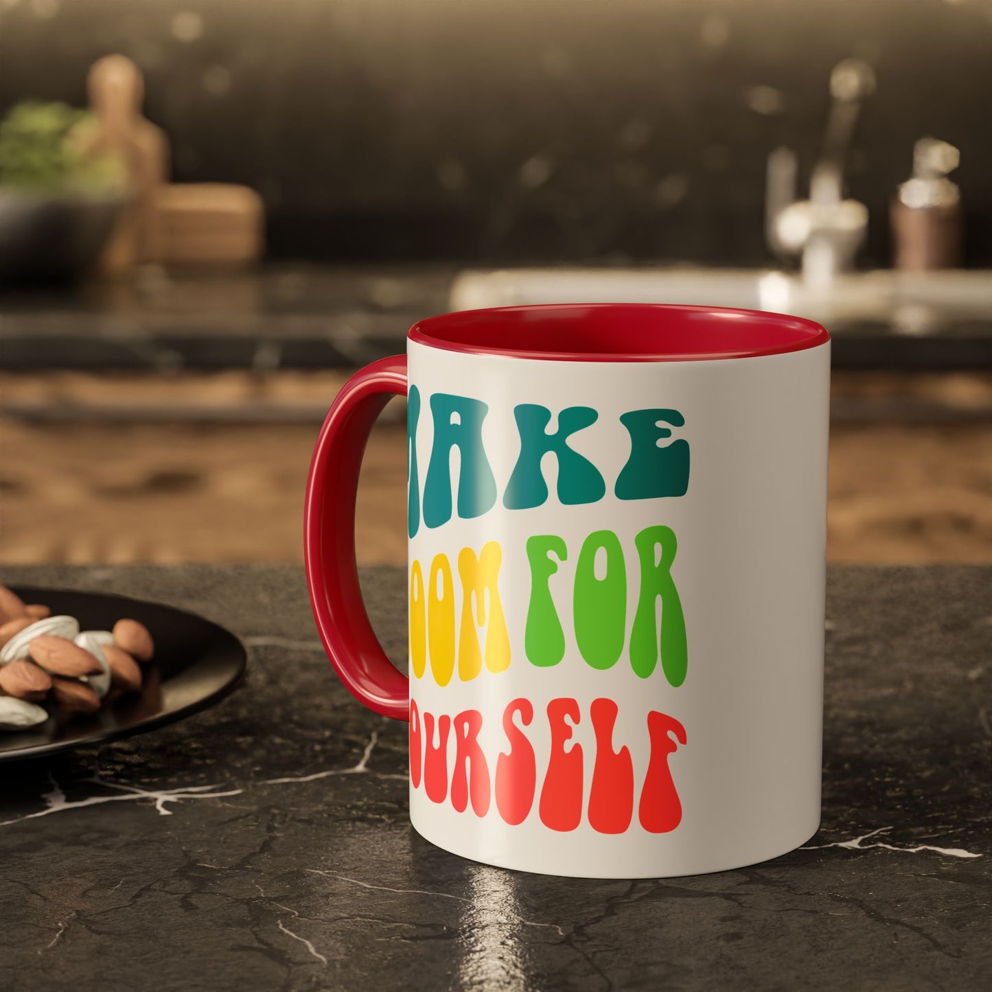 Make Room For Yourself – Retro Affirmation Accent Mug (11oz/15oz)