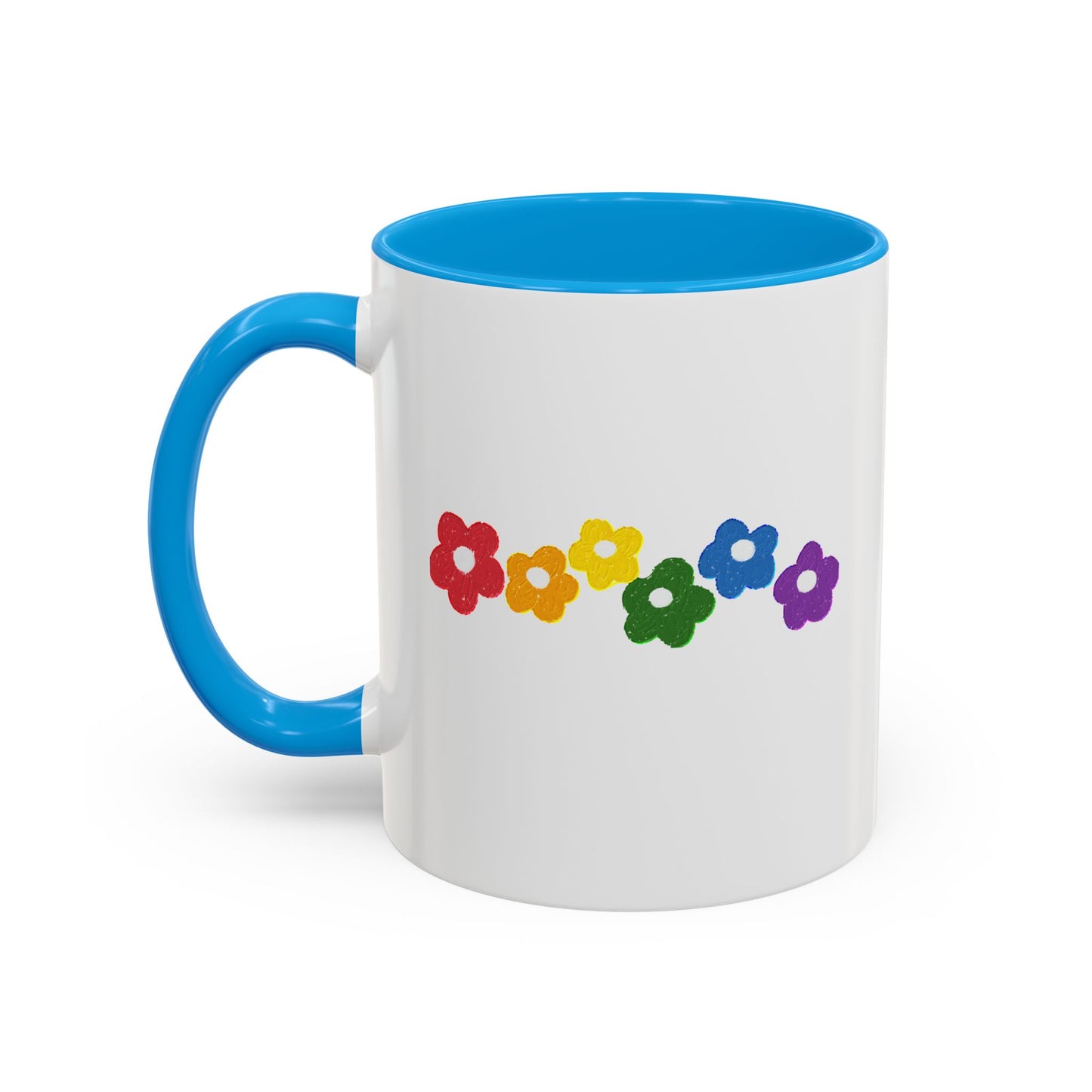 Rainbow Flower Arc Ceramic Mug – 11oz, 15oz, 20oz