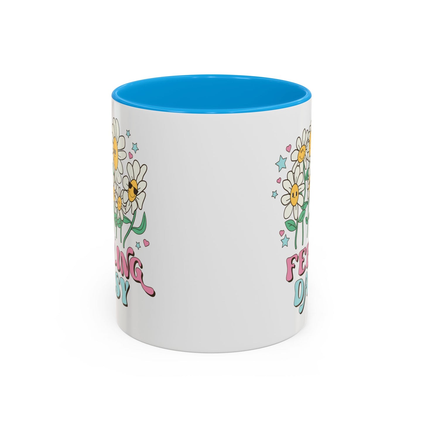 Feeling Daisy – Groovy Floral Accent Mug (11oz/15oz)