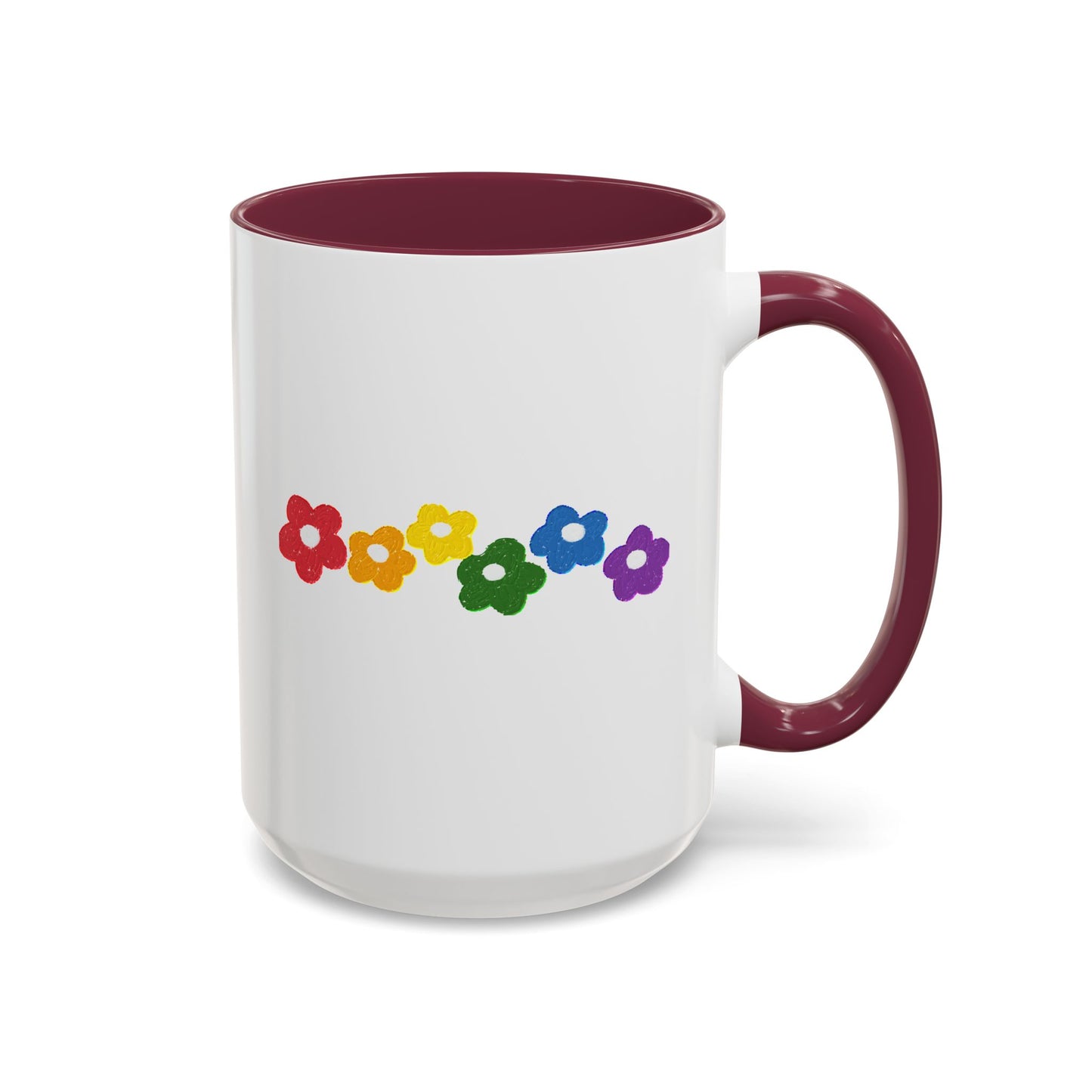 Rainbow Flower Arc Ceramic Mug – 11oz, 15oz, 20oz
