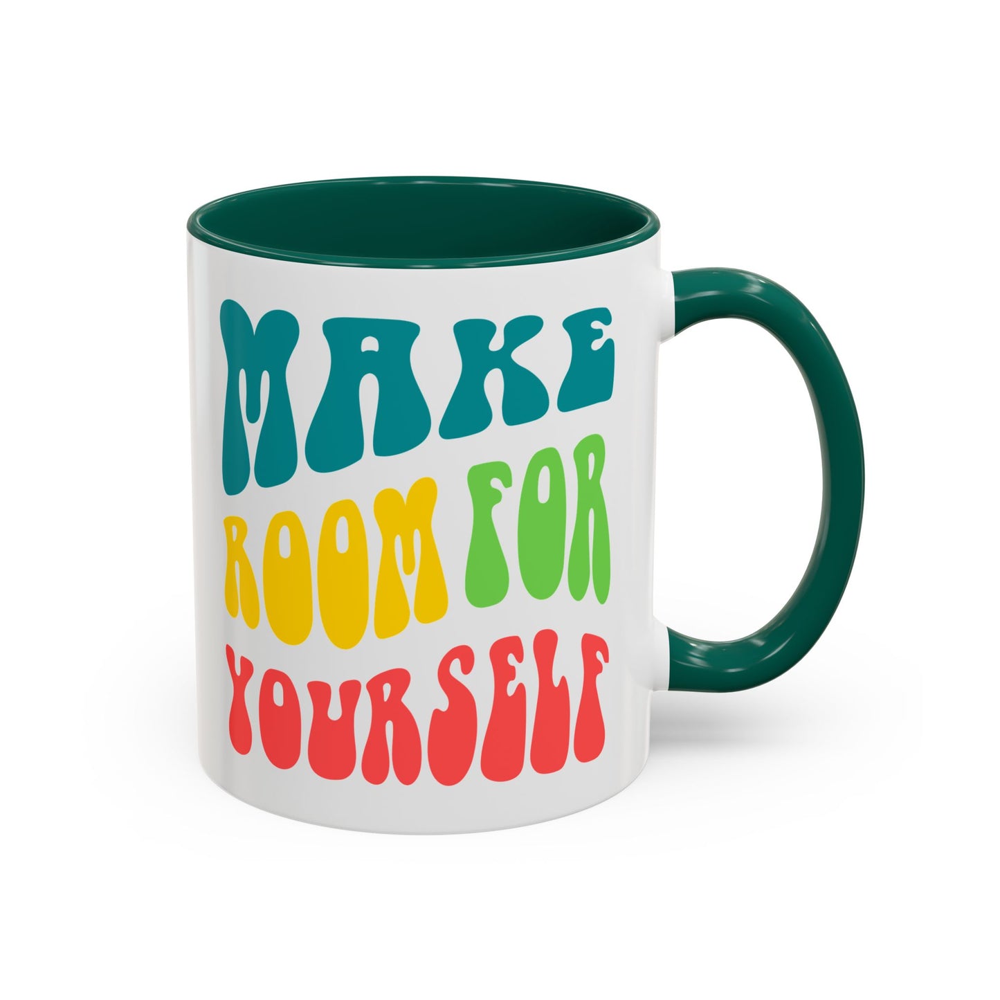 Make Room For Yourself – Retro Affirmation Accent Mug (11oz/15oz)