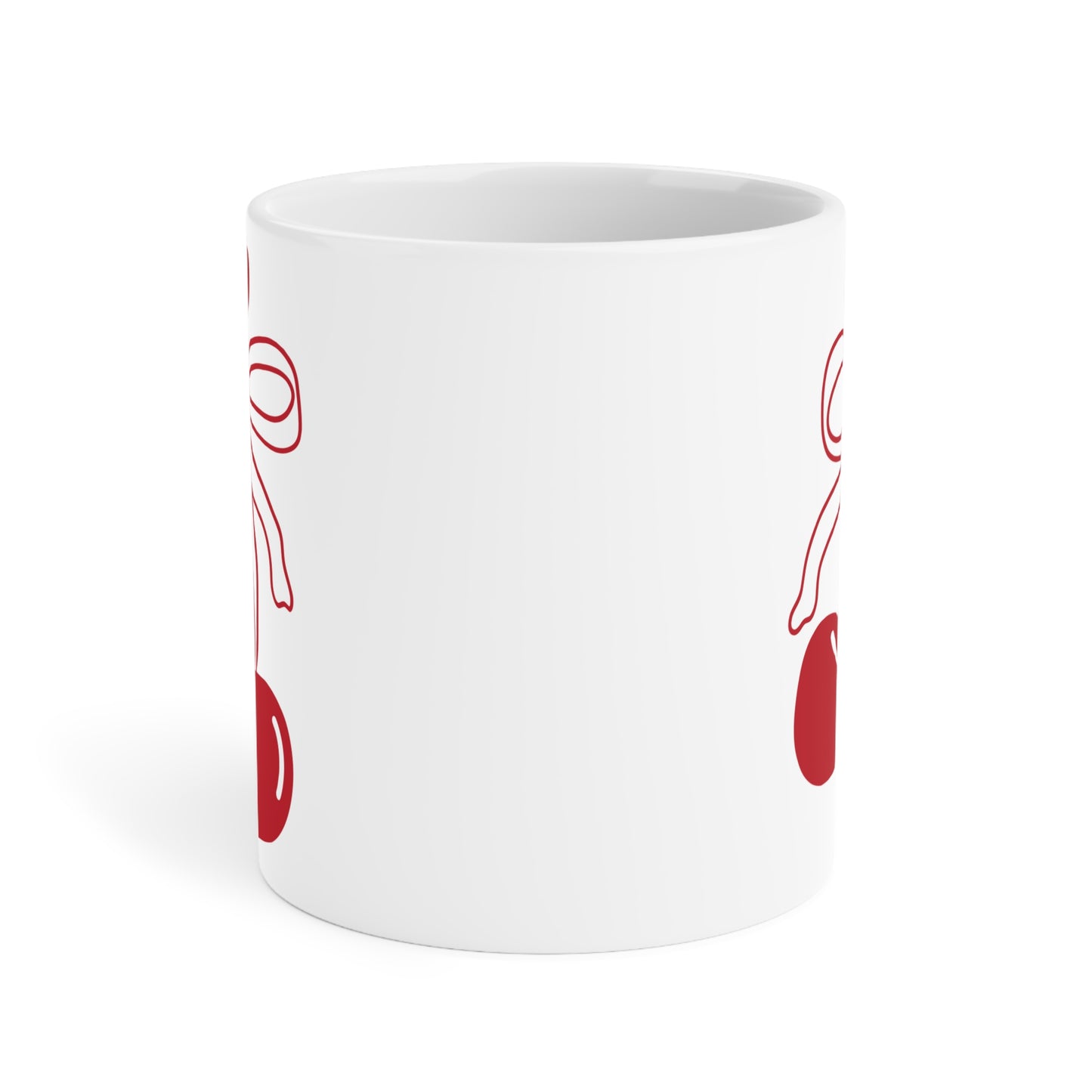 999 Angel Number Cherries Coffee Mug – Coquette Bow Kawaii | 11oz 15oz 20oz White Ceramic