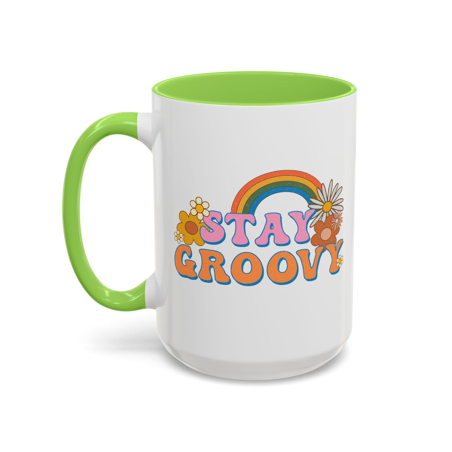 Stay Groovy Coffee Mug – Accent (11/15oz, 9 Colors)
