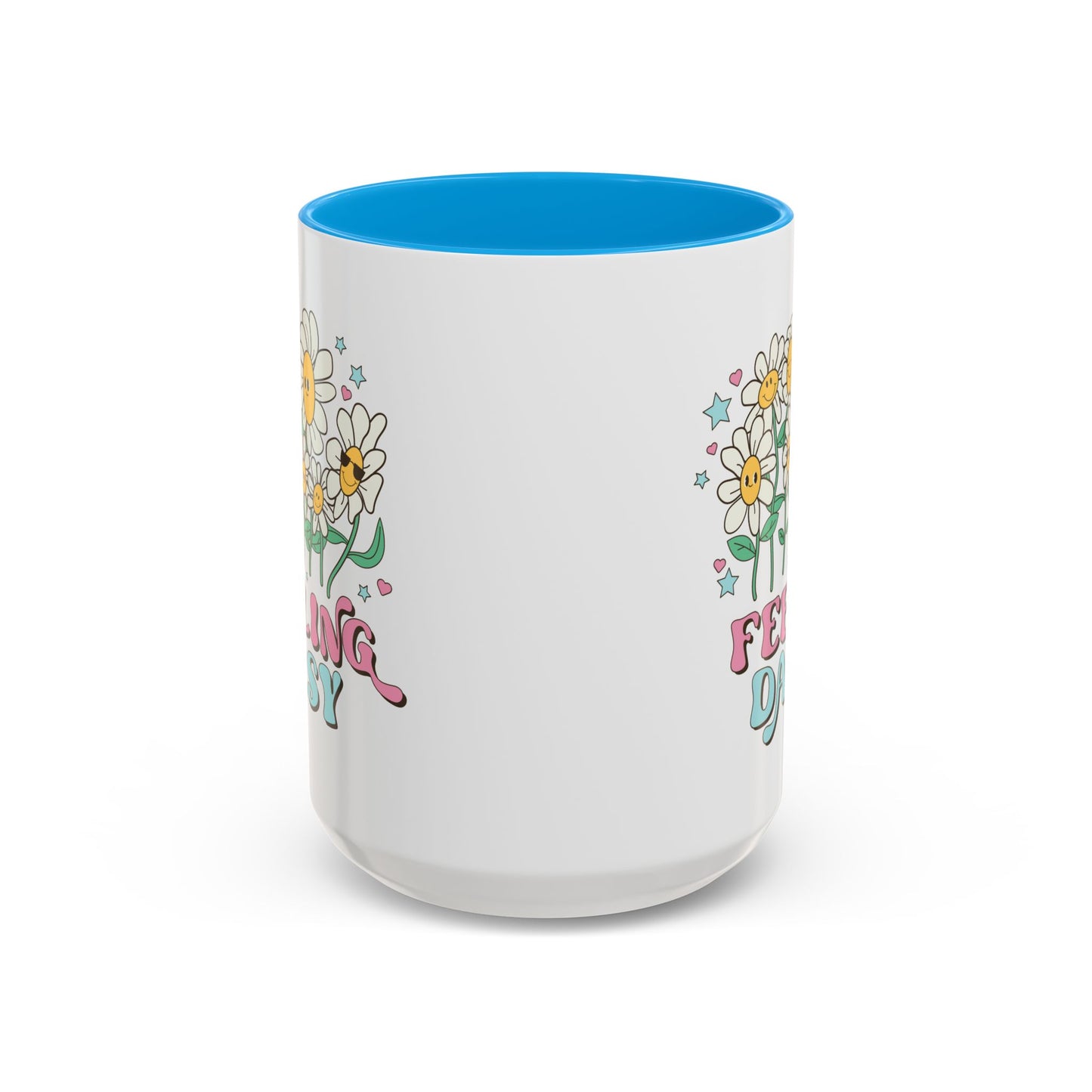 Feeling Daisy – Groovy Floral Accent Mug (11oz/15oz)