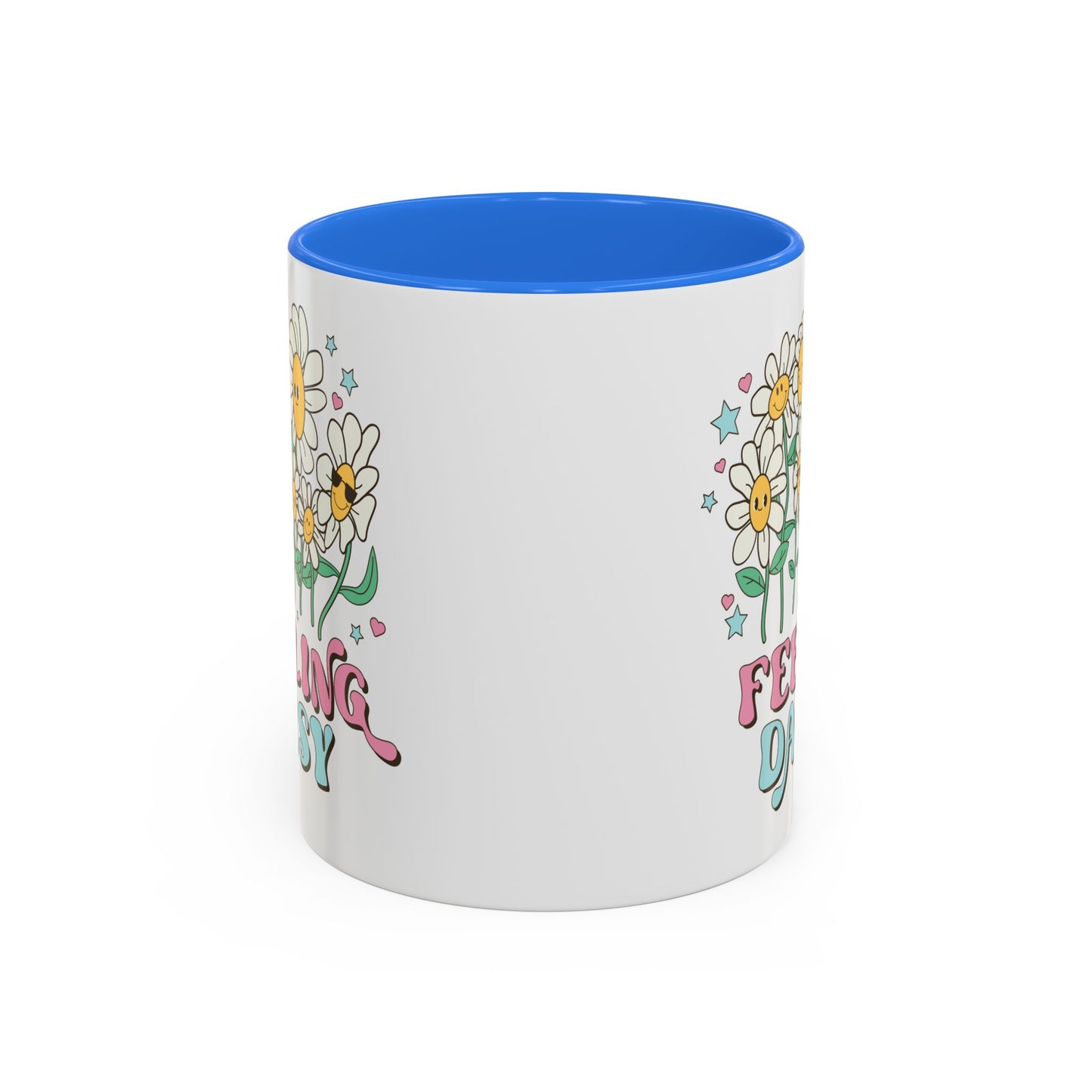 Feeling Daisy – Groovy Floral Accent Mug (11oz/15oz)