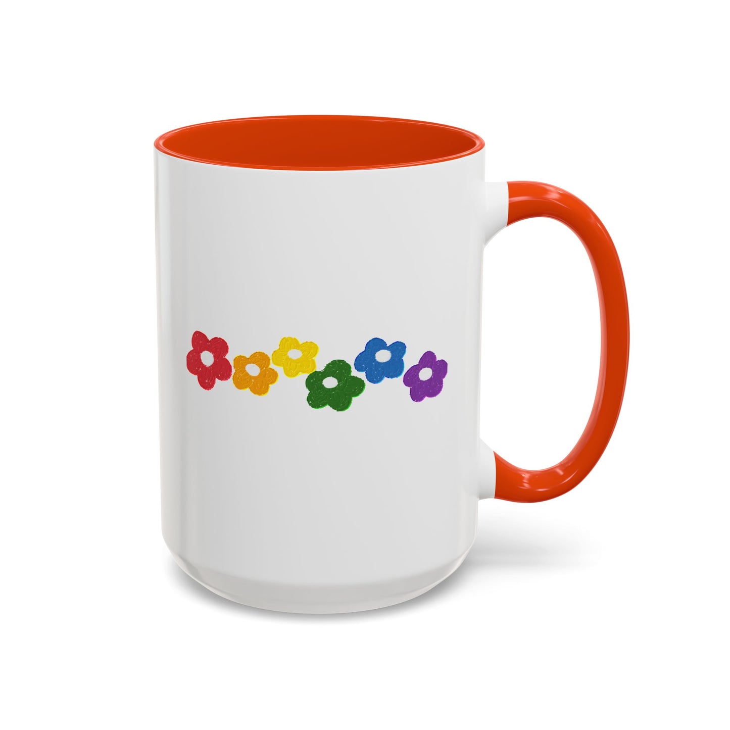 Rainbow Flower Arc Ceramic Mug – 11oz, 15oz, 20oz
