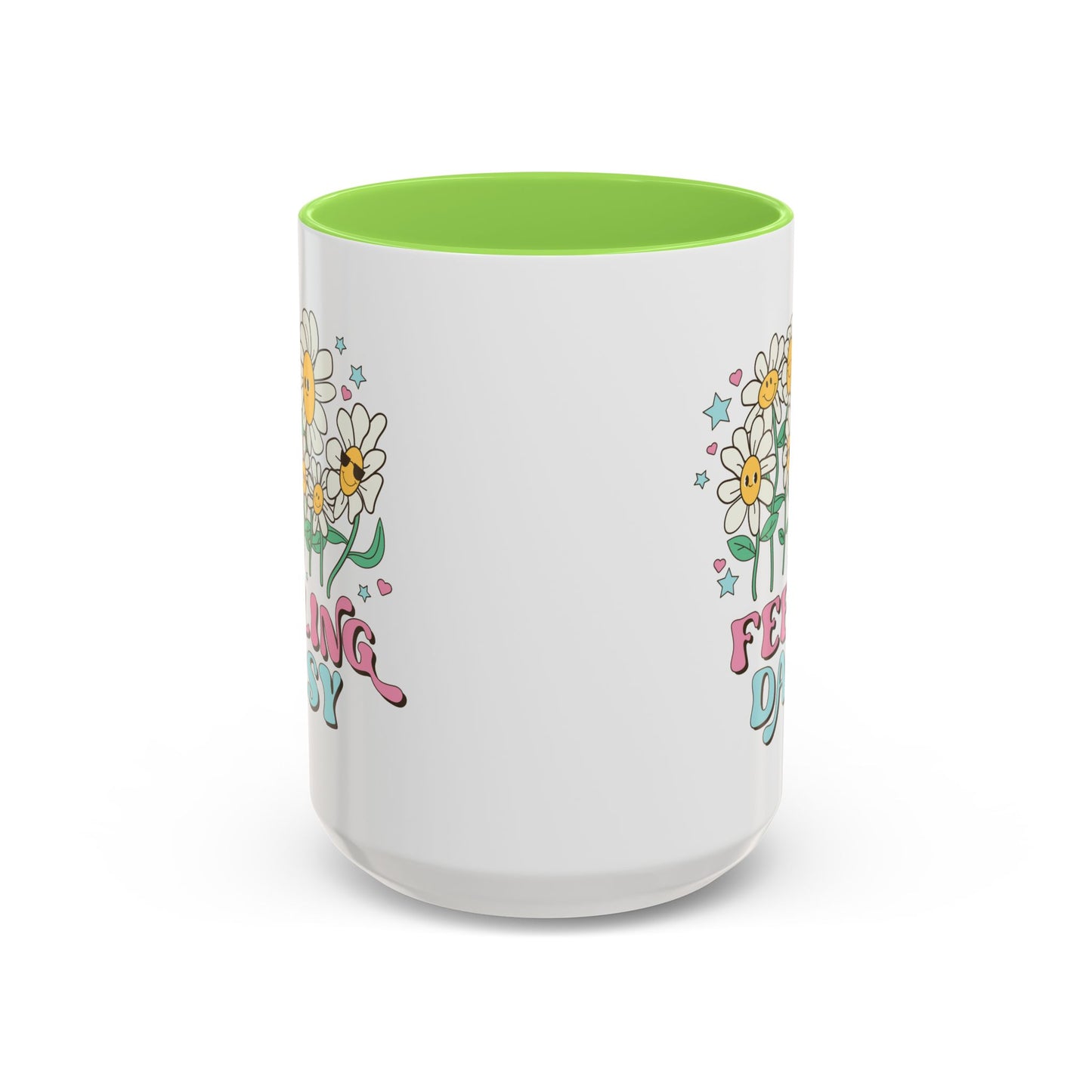 Feeling Daisy – Groovy Floral Accent Mug (11oz/15oz)