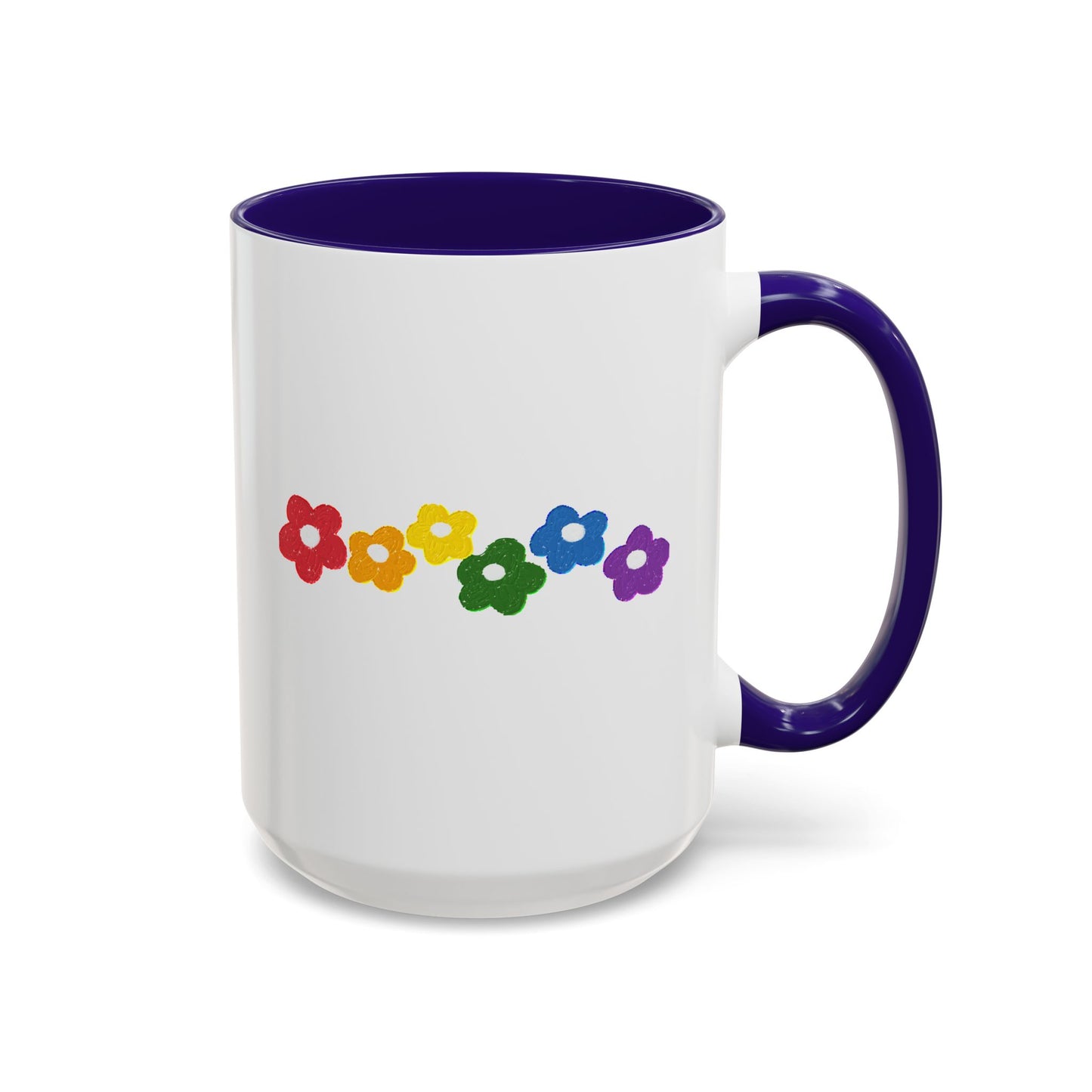 Rainbow Flower Arc Ceramic Mug – 11oz, 15oz, 20oz
